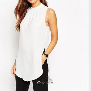 ASOS Sleeveless Long Tunic Top with Side Splits